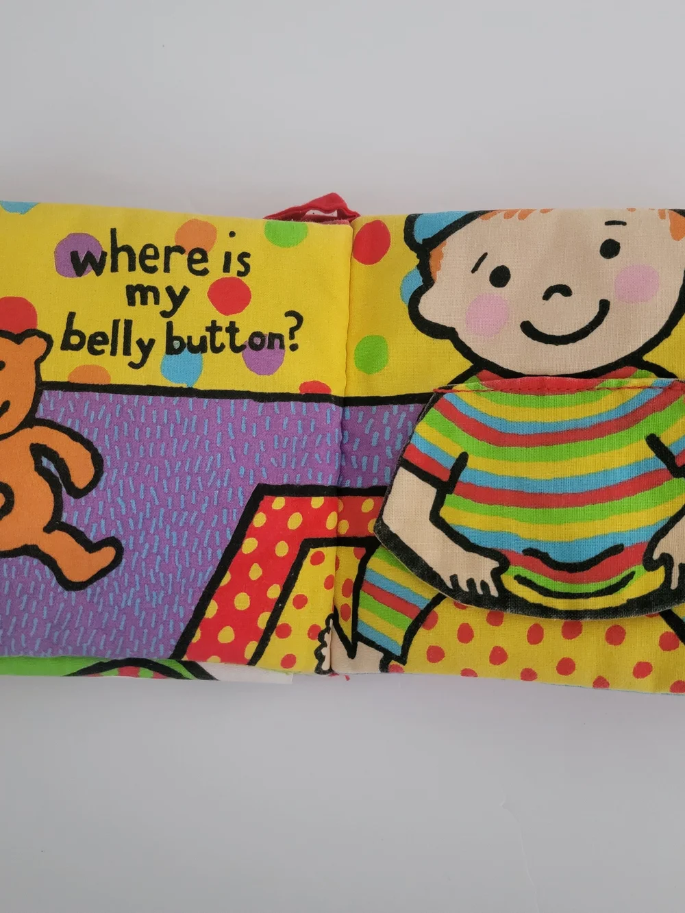 Jellycat Colorful Baby Cloth Book - 'Where is My Belly Button?'